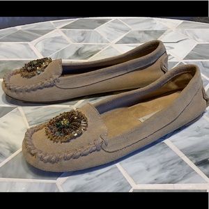 Steve Madden Beaded Suede Moccasins